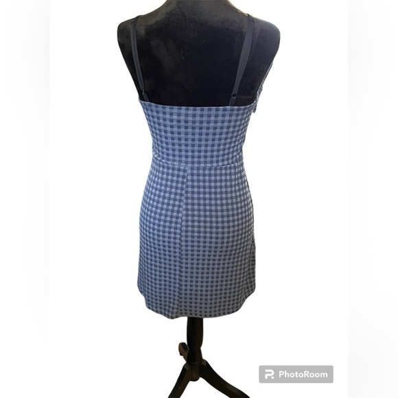 Urban outfitters Blue plaid mini dress small - Picture 4 of 6